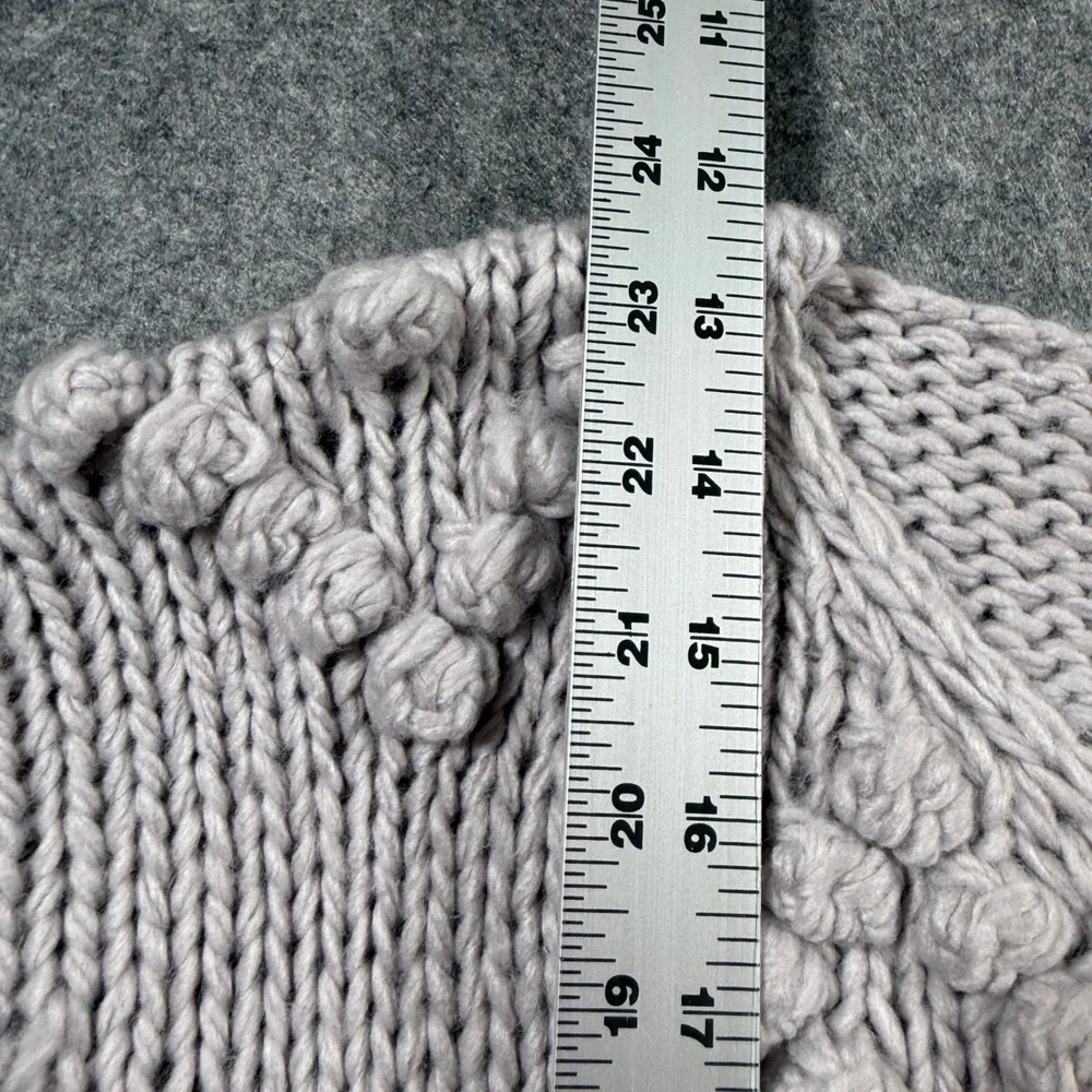 Chicwish Heart Pom Pom Sweater Womens S/M Lavender Excellent Chunky Knit Wool